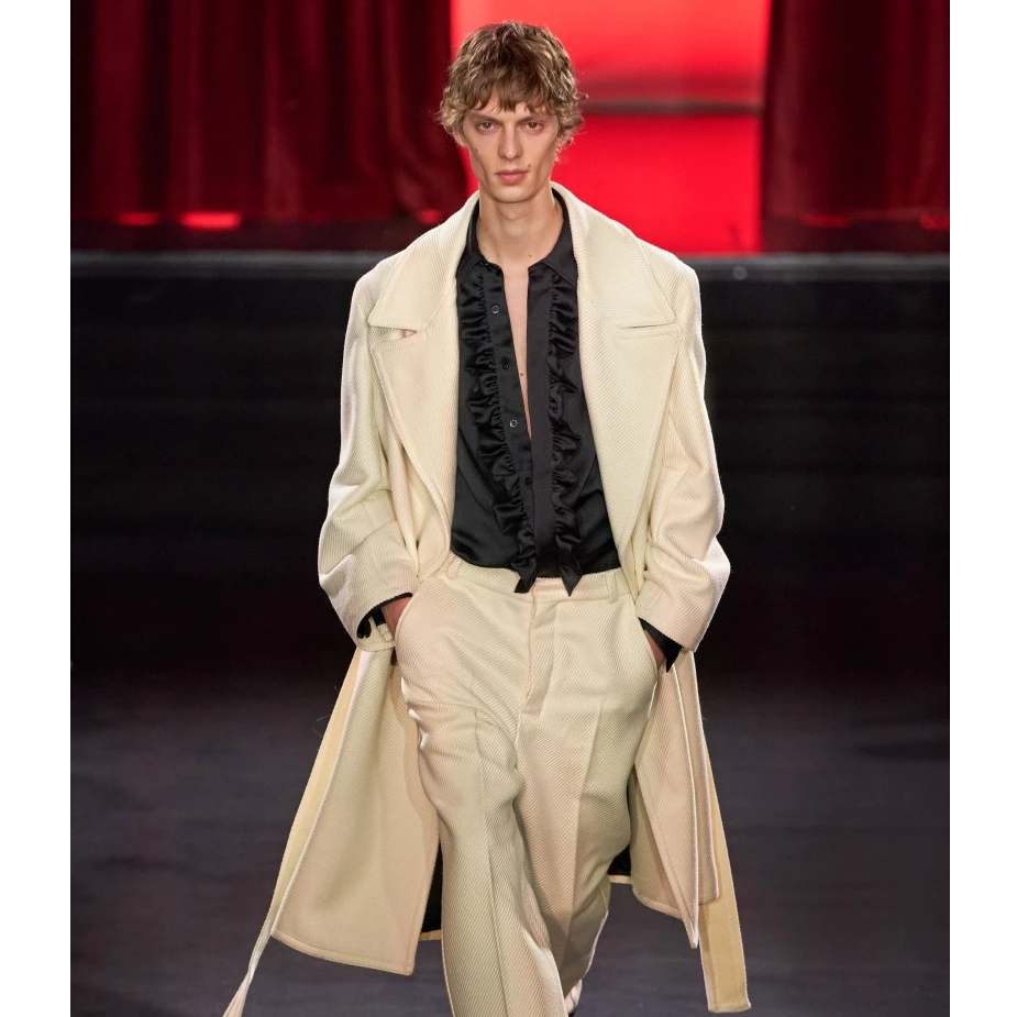 【阿华专属】2025夏季新款高奢男装T恤男女同款短袖宽松灰拼色0801