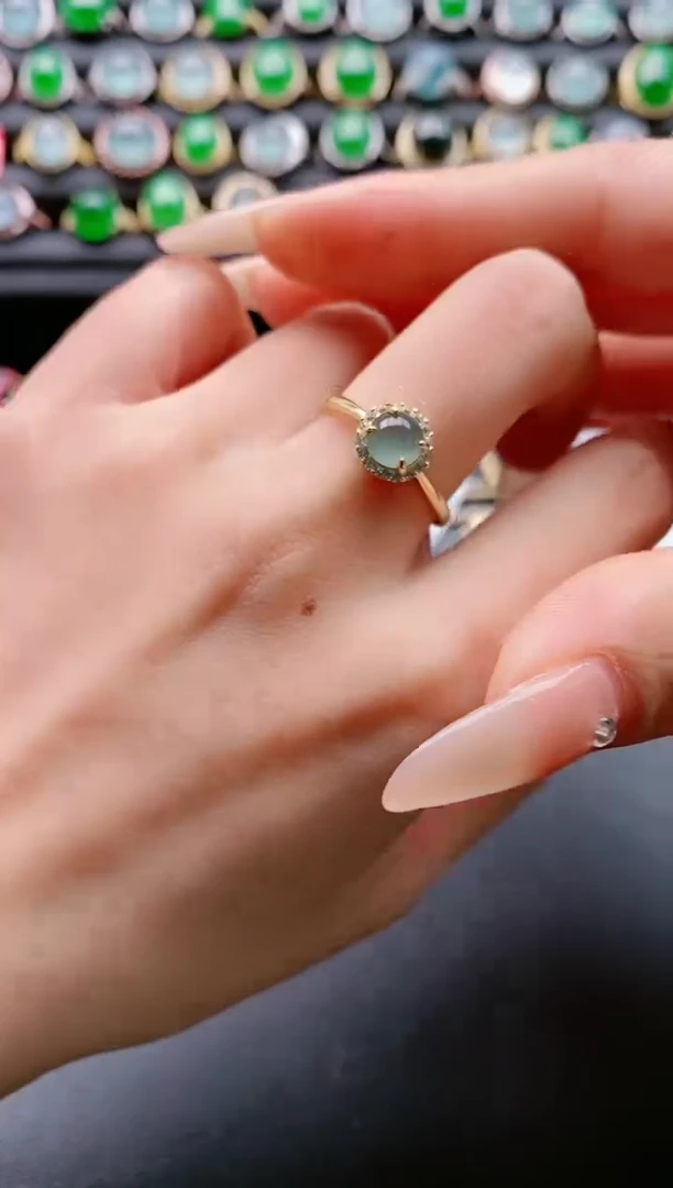 【闪购商品】翡翠戒指银S925镶嵌111111