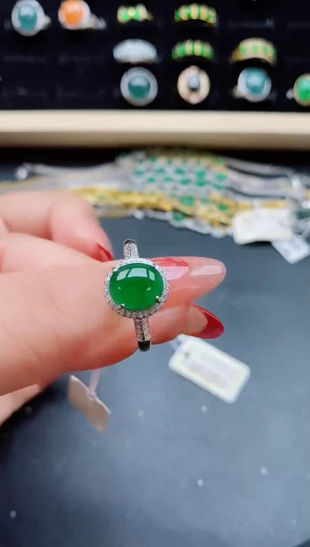 【闪购商品】翡翠戒指银S925镶嵌50850580