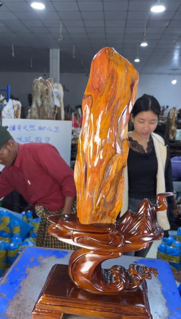 未镶嵌摆件硅化玉22