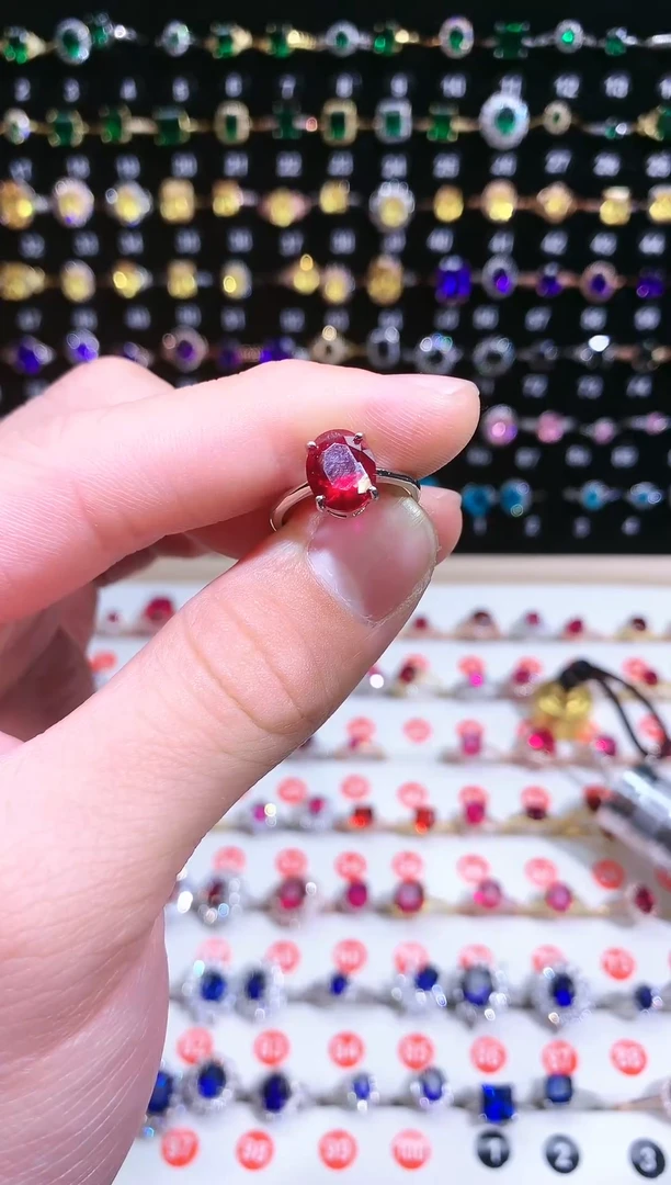 【闪购商品】红宝石戒指银S925镶嵌111111
