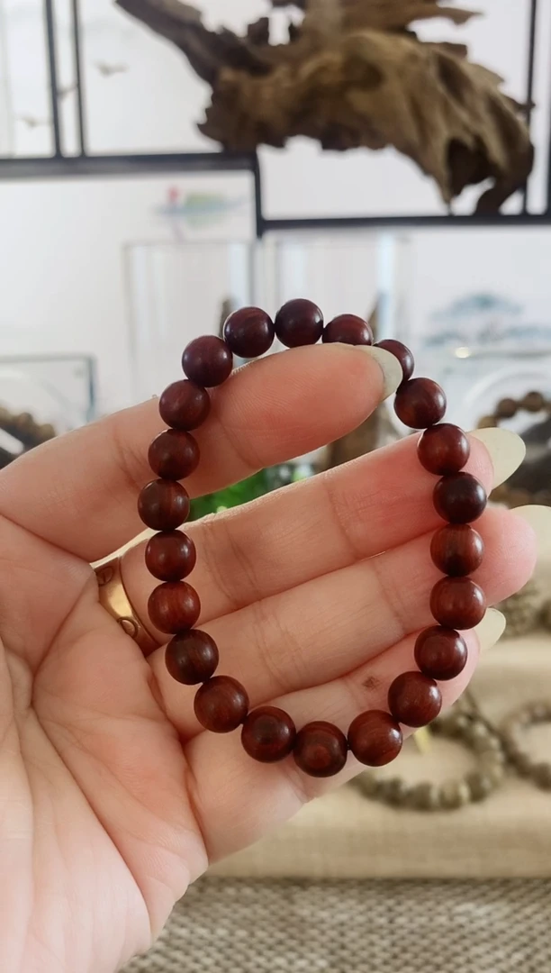 非洲檀香无事牌巴西猫眼红檀老料8MM单圈