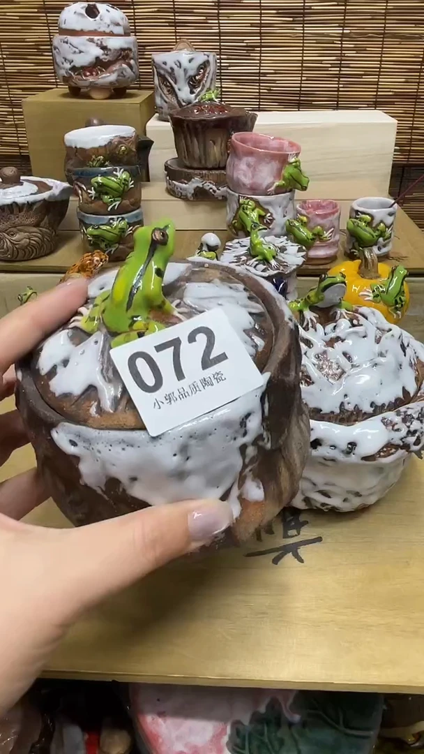 豆*大072精美粗陶手工柴烧