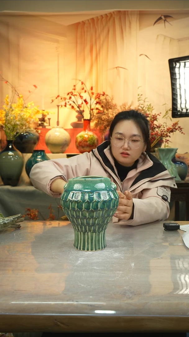 高19口10高温陶瓷花瓶