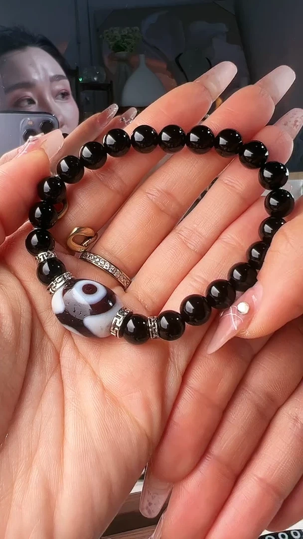 【闪购商品】玛瑙/玉髓颈饰未镶嵌三眼