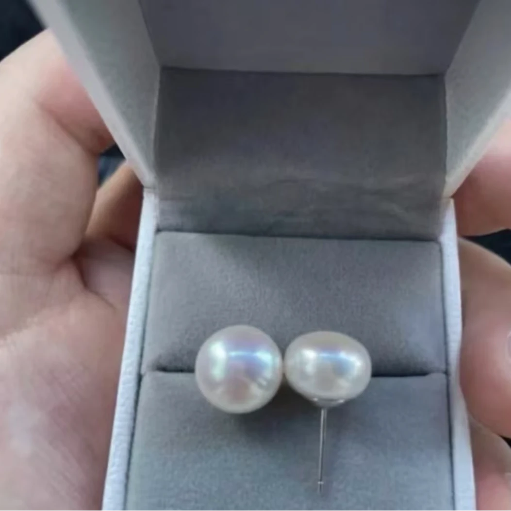 【王公子】淡水珍珠/珍珠耳钉/8.5-9.5MM/S925银