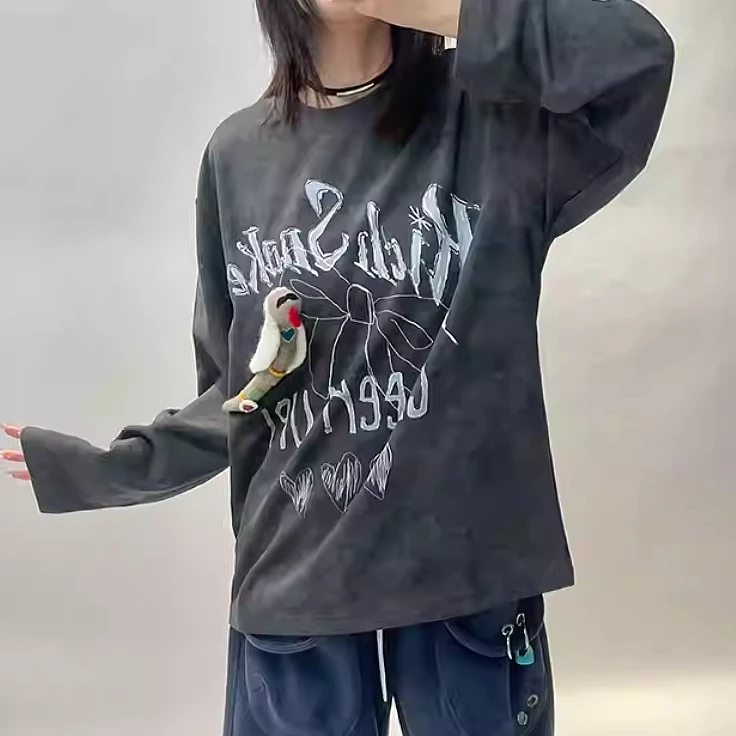 河岸家买手店设计师CHEERi UPi立体小蛇乐乐戳长袖T恤25春