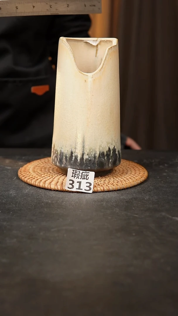 【闪购商品】瓷片 313泥泥手工花盆口7高20