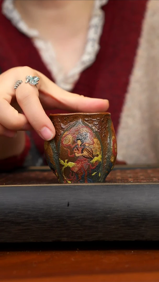 【闪购商品】紫砂茶壶《敦煌柴烧 》飞天琵琶