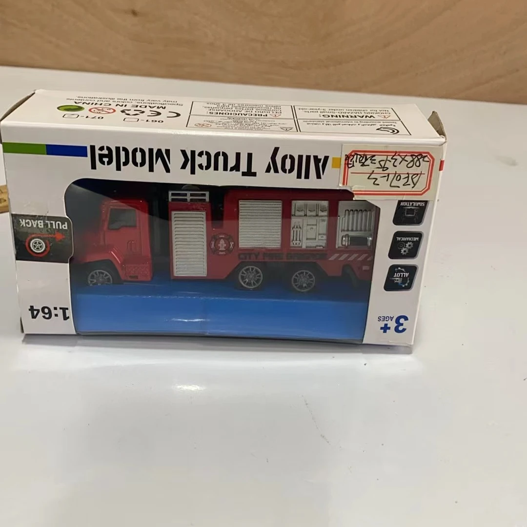 合金回力消防车模型包装微瑕