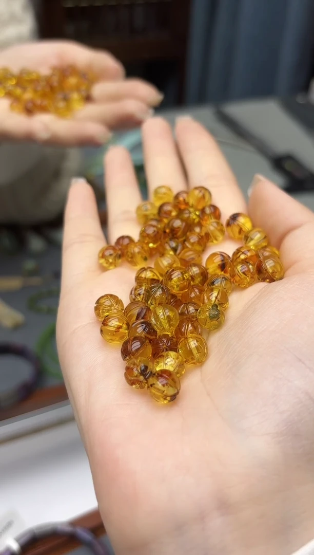 裸石蜜蜡未镶嵌蜜蜡单珠配饰8mm+GW多样性发其一