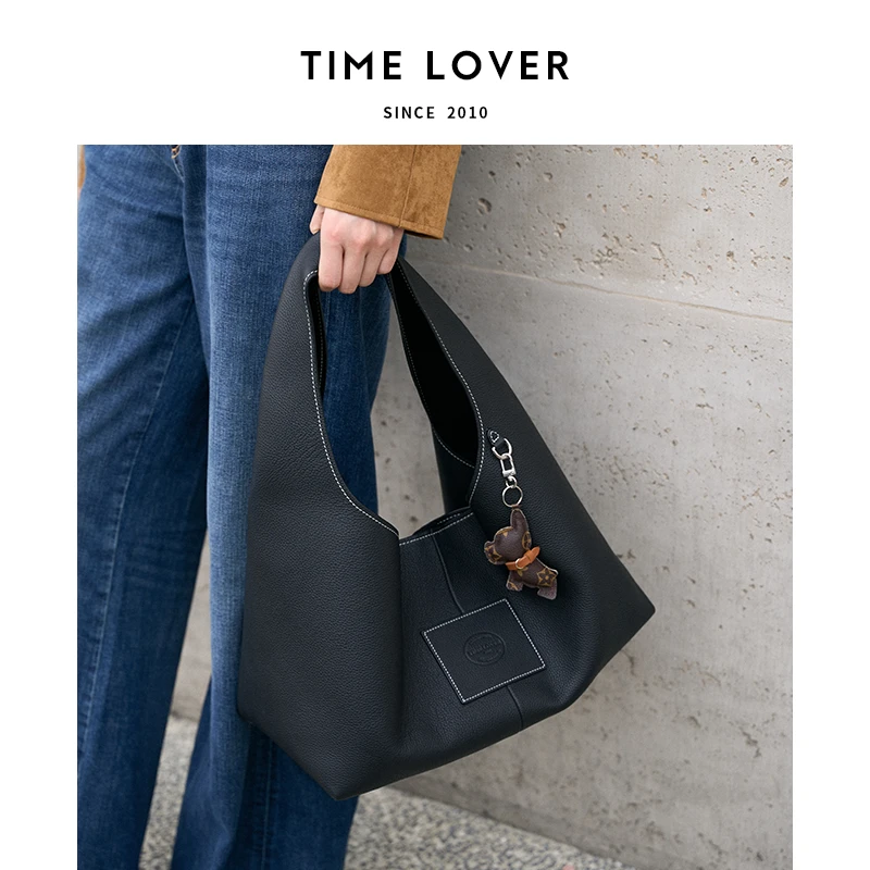 TIMELOVER三角包 大容量包包女式2025新款日常百搭慵懒松弛感