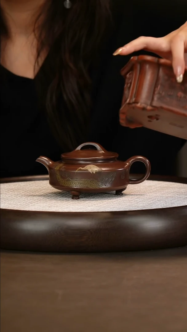 王洪君 洪君周盘 260c/壶承/顾老墨宝/竹盖杯/四方盆