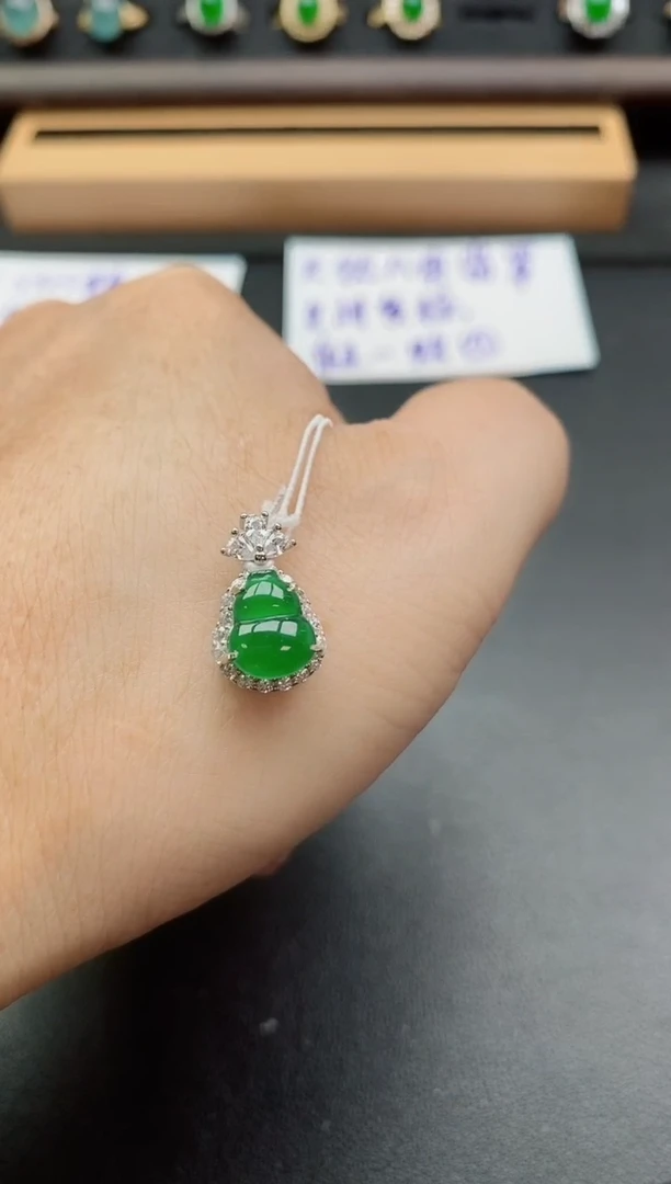套链银S925镶嵌翡翠1