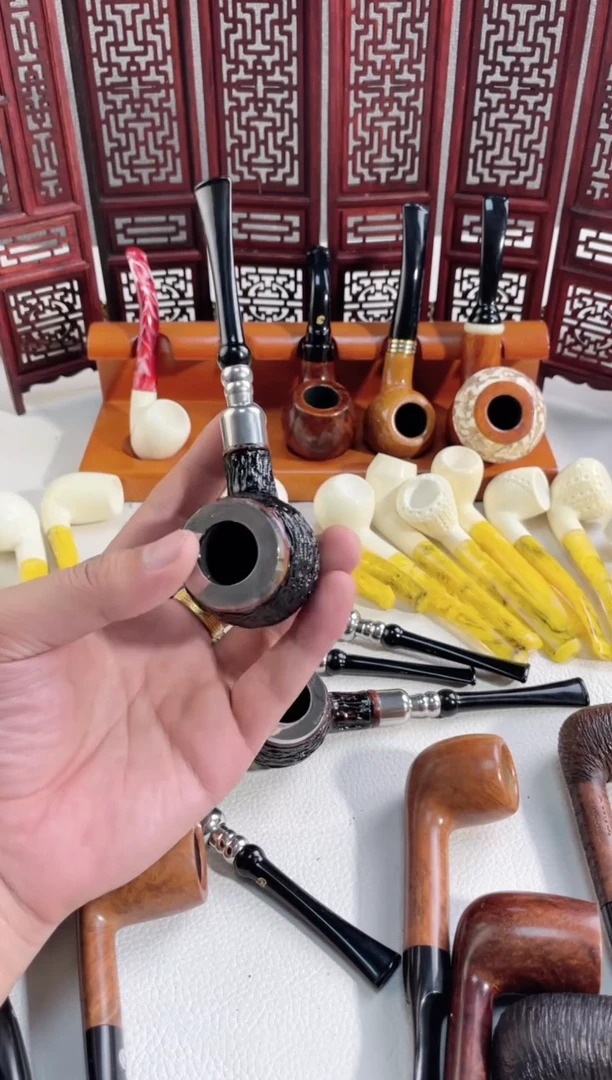 石楠木蔡*濂纯手工意大利石楠木烟斗/266