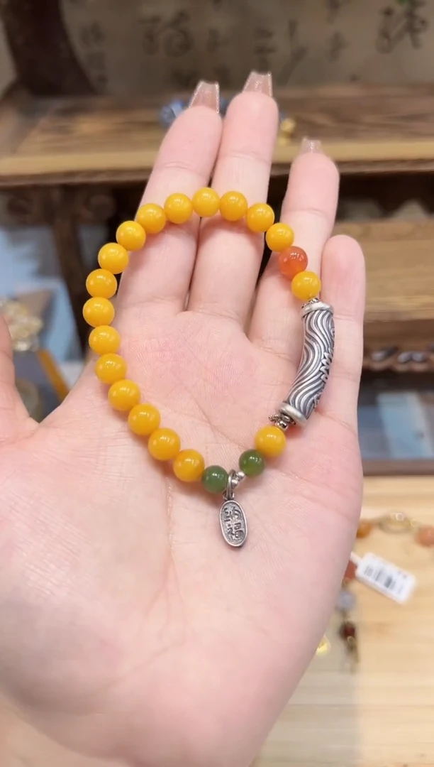 未镶嵌琥珀手链手饰@@E1494