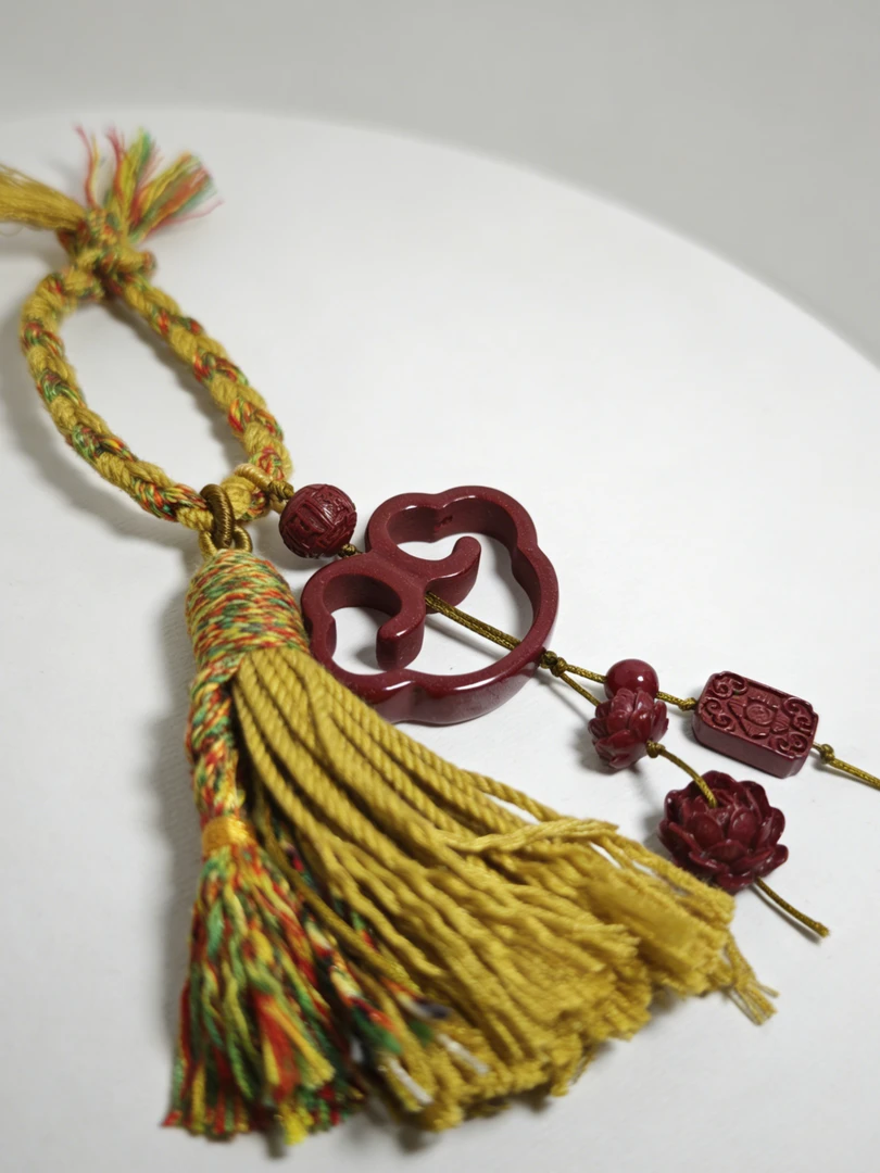 含辰砂工艺品朱砂紫金砂【祥云】手工挂饰原创设计男女通用真品朱砂