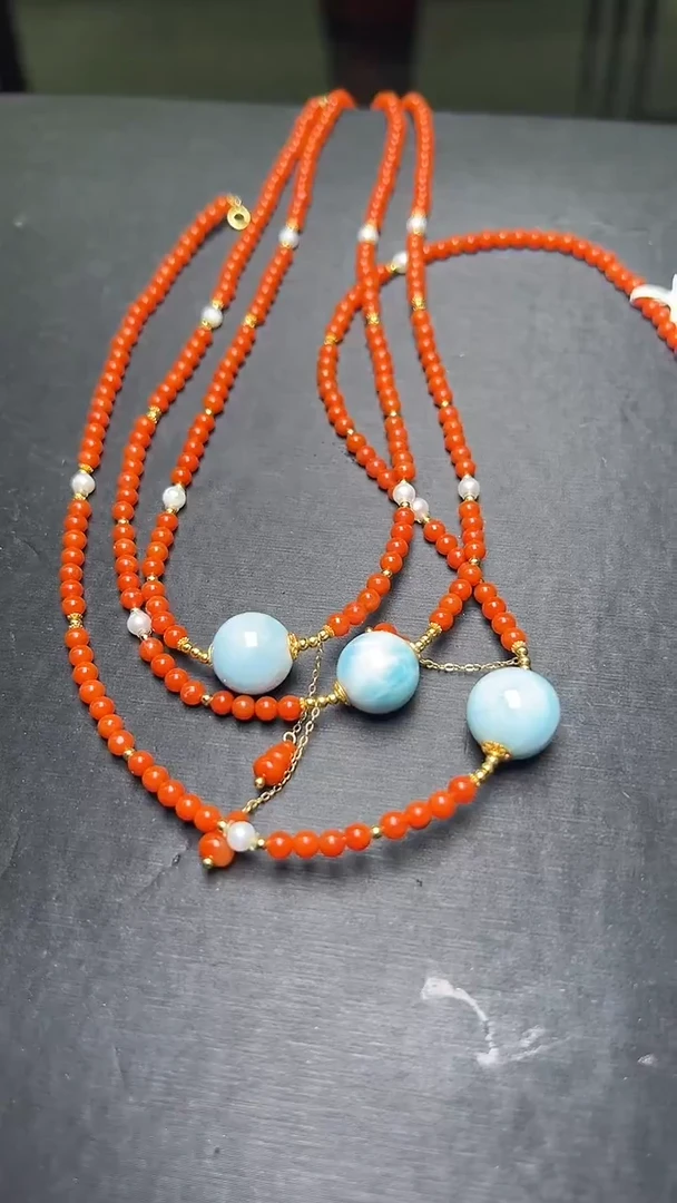 未镶嵌项链南红玛瑙南红绯絮逐波项链 JP57869 多样性发一