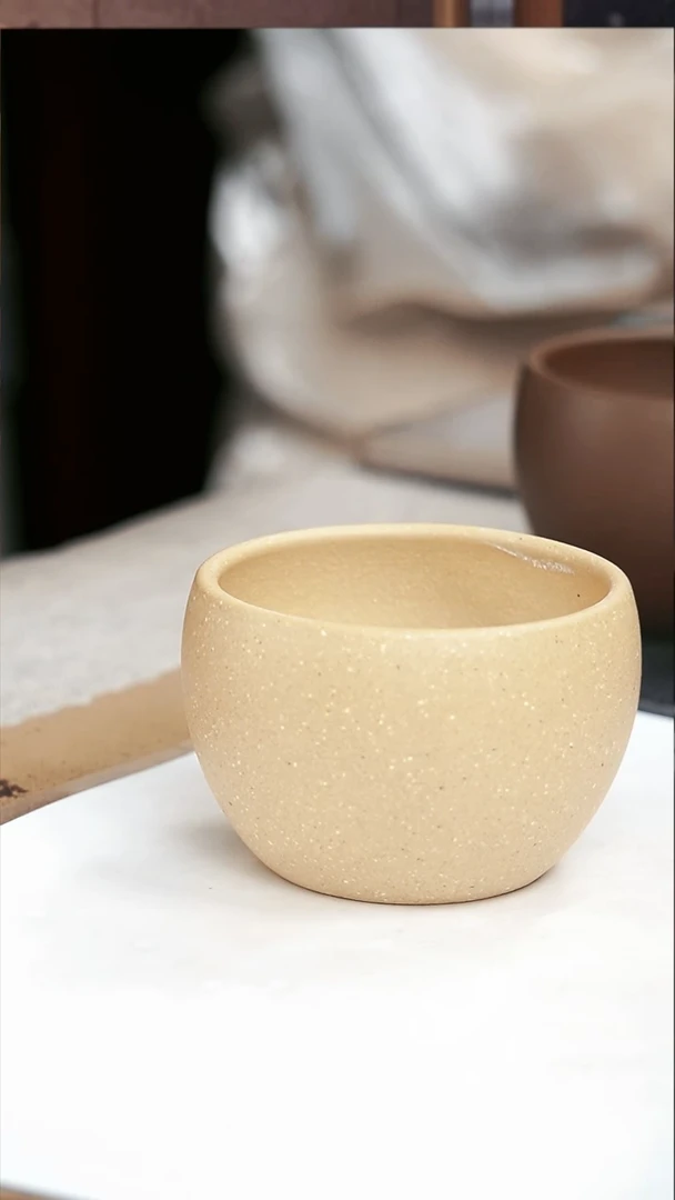 茶壶紫砂般*豆青砂钢杯微瑕