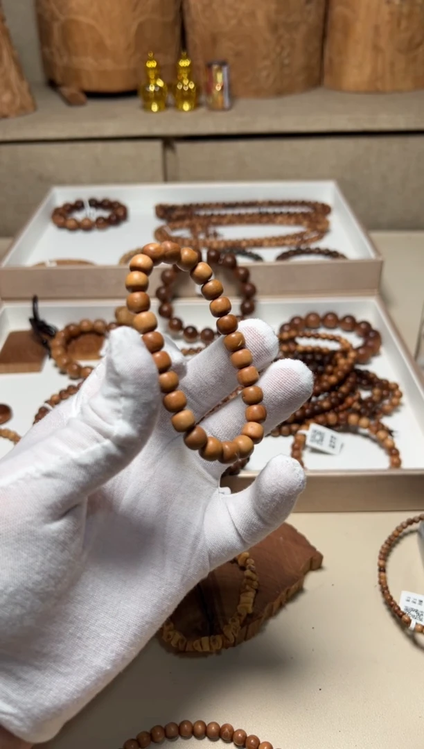 檀香木手串/手链老山檀香7/8单圈瑕疵福利