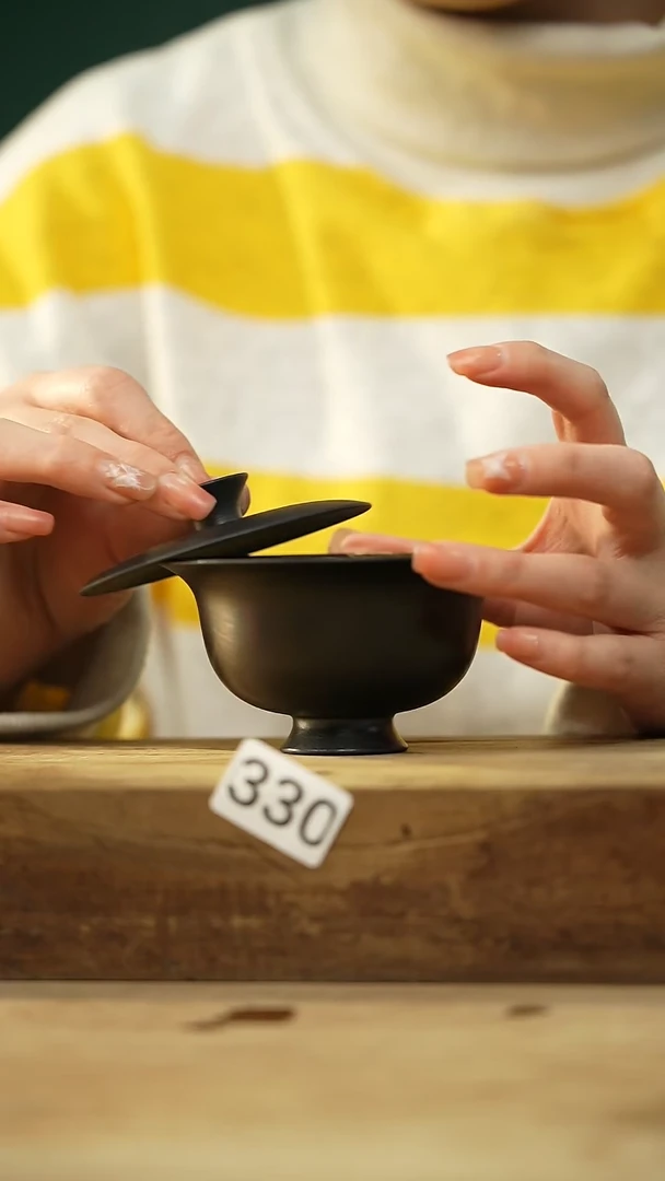 【闪购商品】瓷片黑游龙·盖碗/设计师 牧渔 款