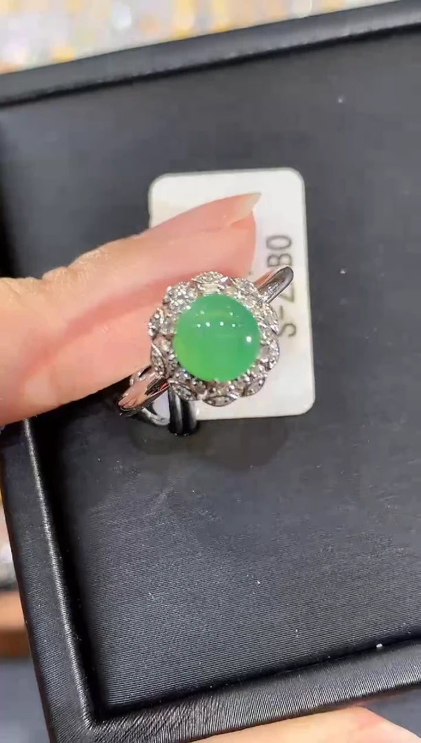 吊坠(不含链)18K金镶嵌翡翠L多样性发其一