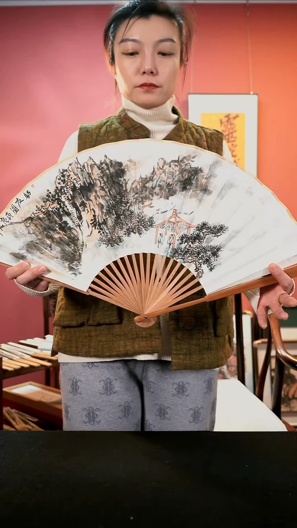 国画杜大江国画9寸折扇作品