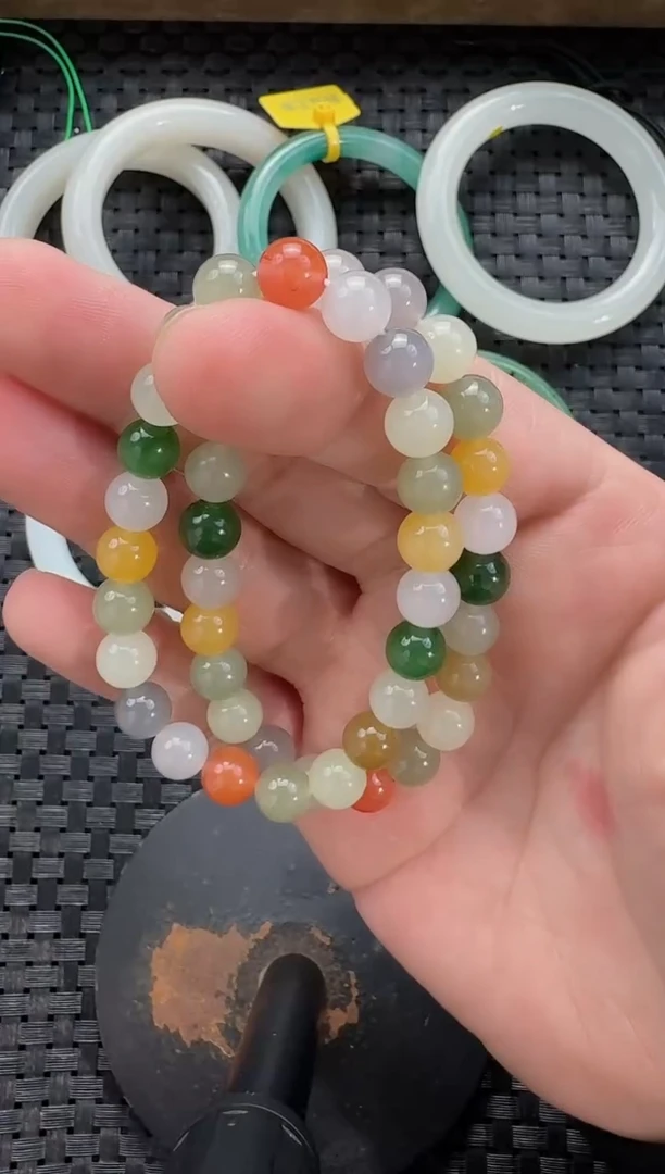 颈饰未镶嵌和田玉8mm多宝(多样性发货拍一发一）