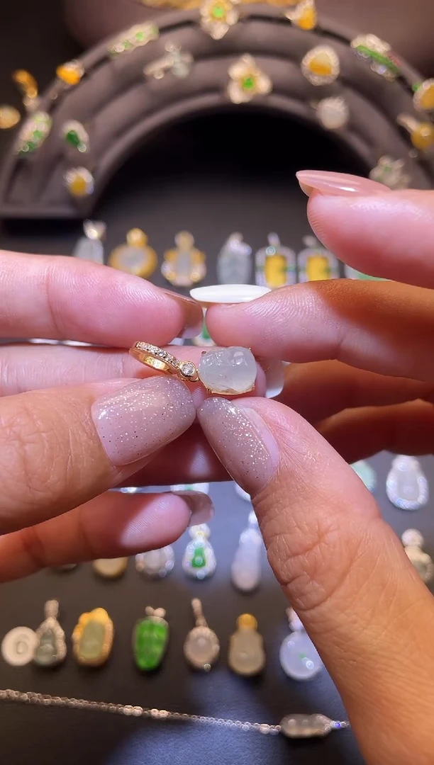 吊坠(不含链)银S925镶嵌翡翠1