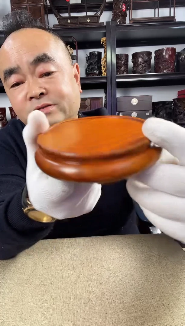 木老李红木工艺品黄圆