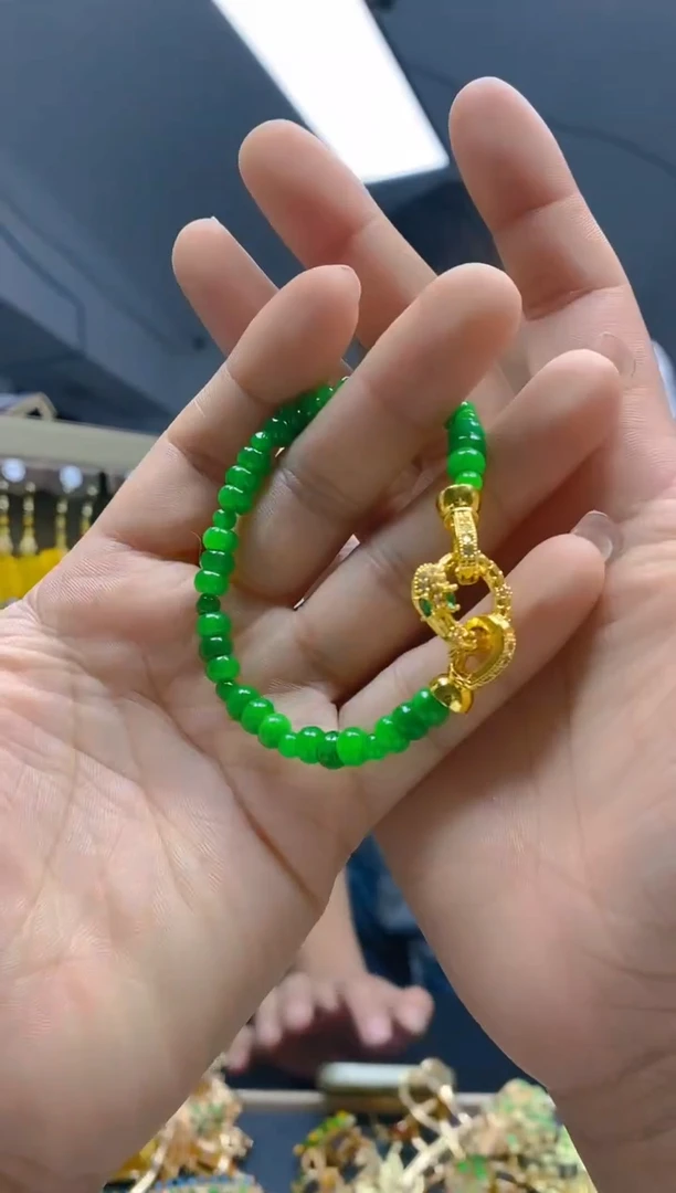 【闪购商品】翡翠耳饰合金127翡翠手链