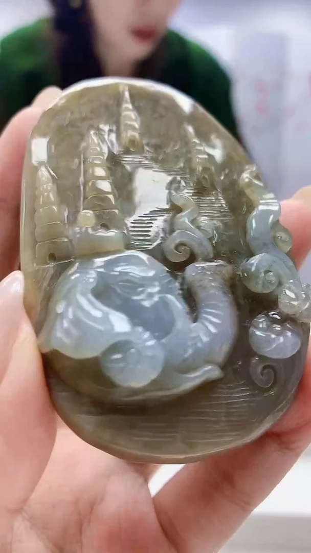 未镶嵌定制翡翠4829xx-毛货挂件45