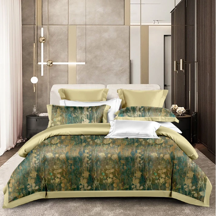 【爱雅斯兰】喜上眉梢（芳菲）复古长绒棉全棉印花高端轻奢四件套