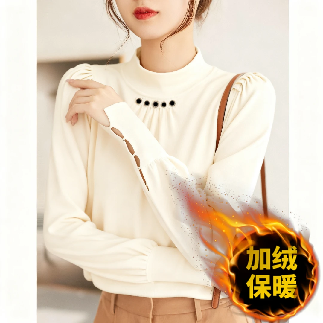 打底衫半高领针织秋冬季新品显瘦高级感简约百搭半高领加绒保暖