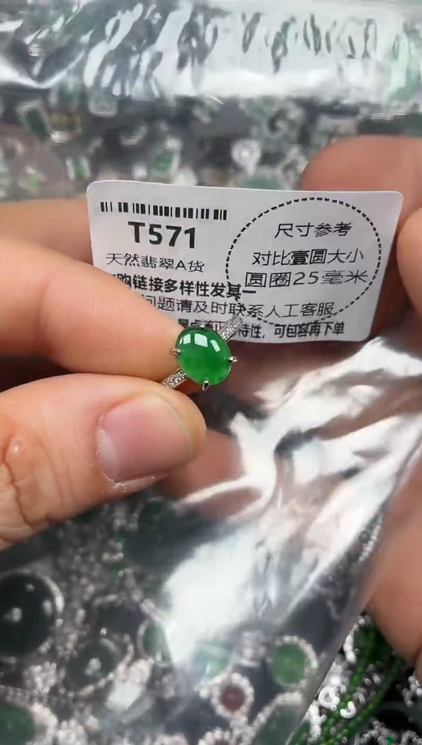 颈饰未镶嵌翡翠T571戒指