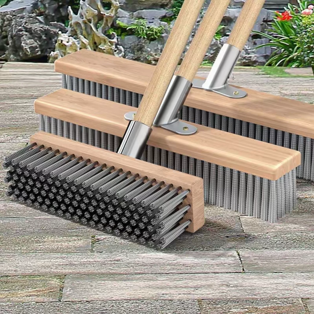 不锈钢丝刷地板刷子铁刷子长柄除锈刷子去水池青苔水泥地油脂清洁