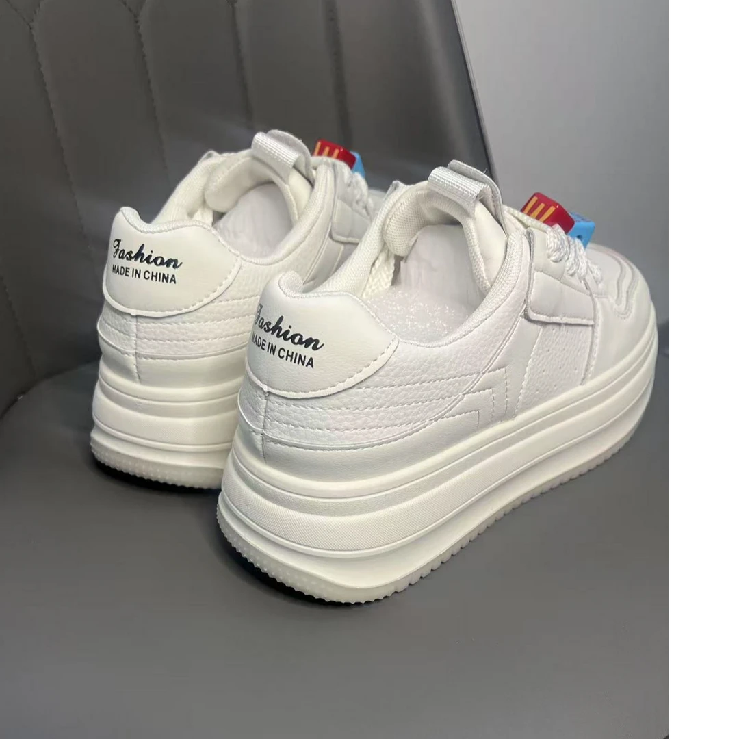 小白鞋春季厚底增高时尚休闲鞋时尚透气运动鞋休闲鞋白色学生