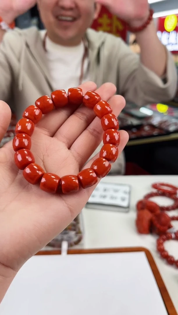 【闪购商品】南红玛瑙瓦西直切手串12+未镶嵌一个/条