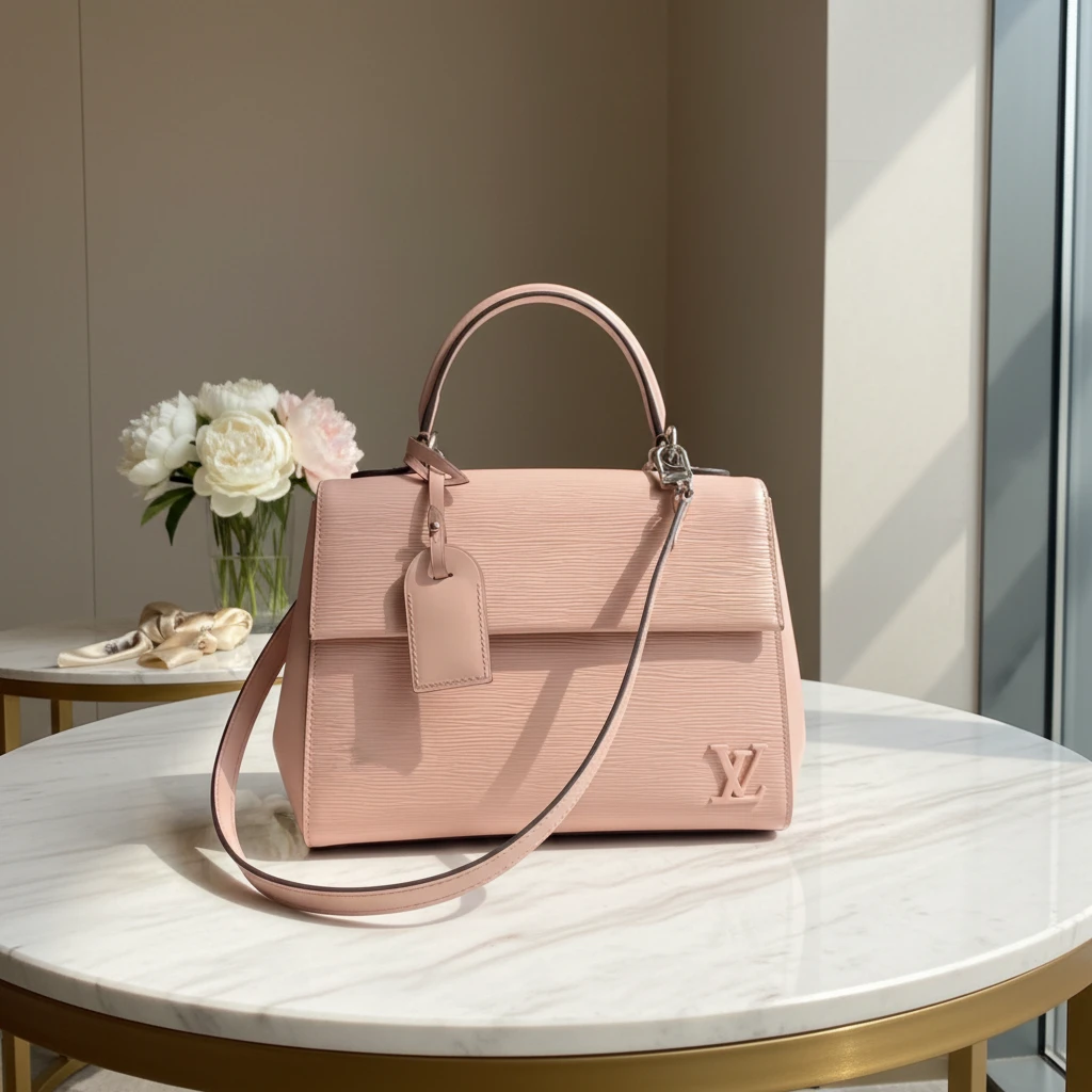 95新 LouisVuitton/路易威登  粉色水波纹克鲁尼 1831 3420