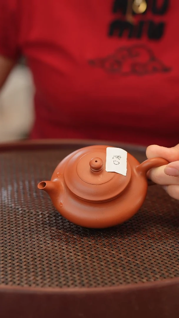 茶壶紫砂原矿手工制作  微瑕 宽口 朱泥