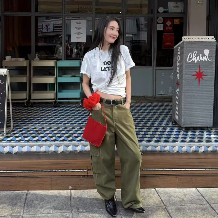 【清】逸语IN choose u笑笑家2025韩系直筒显瘦工装牛仔裤女86669