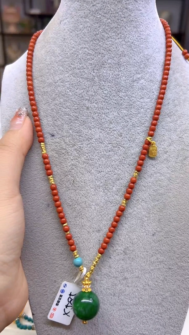 翡翠未镶嵌颈饰DIY款X585