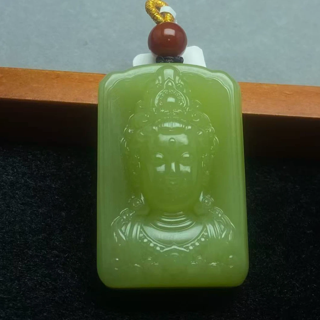 和田玉观音玉佩S029