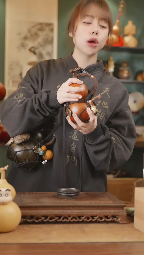 【闪购商品】262号精品天然大漆工艺防渗内胆酒葫芦~