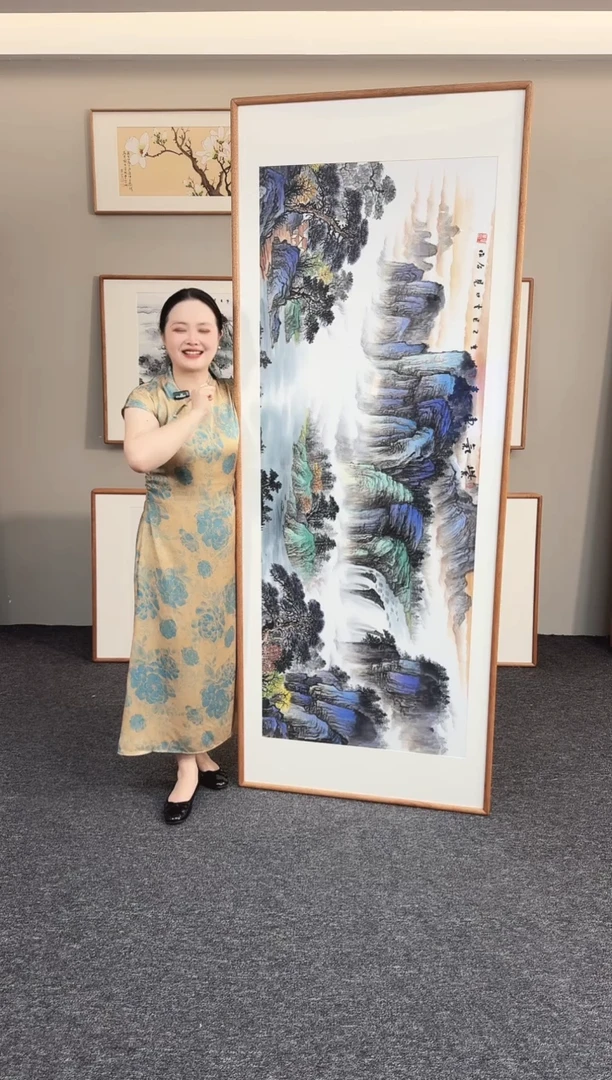 国画紫气东来210*80张见召