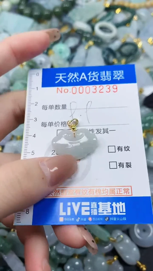 颈饰未镶嵌翡翠净货挂件-3239