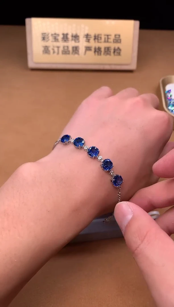 银S925镶嵌托帕石手链2222