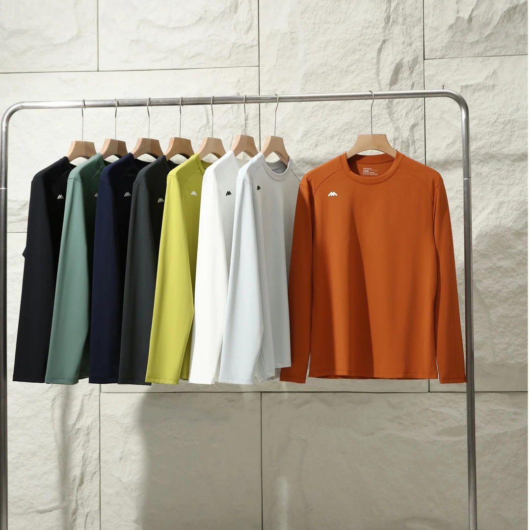 秋冬打底圆领情侣款加绒加厚速干T恤上衣户外运动休闲高弹潮流T