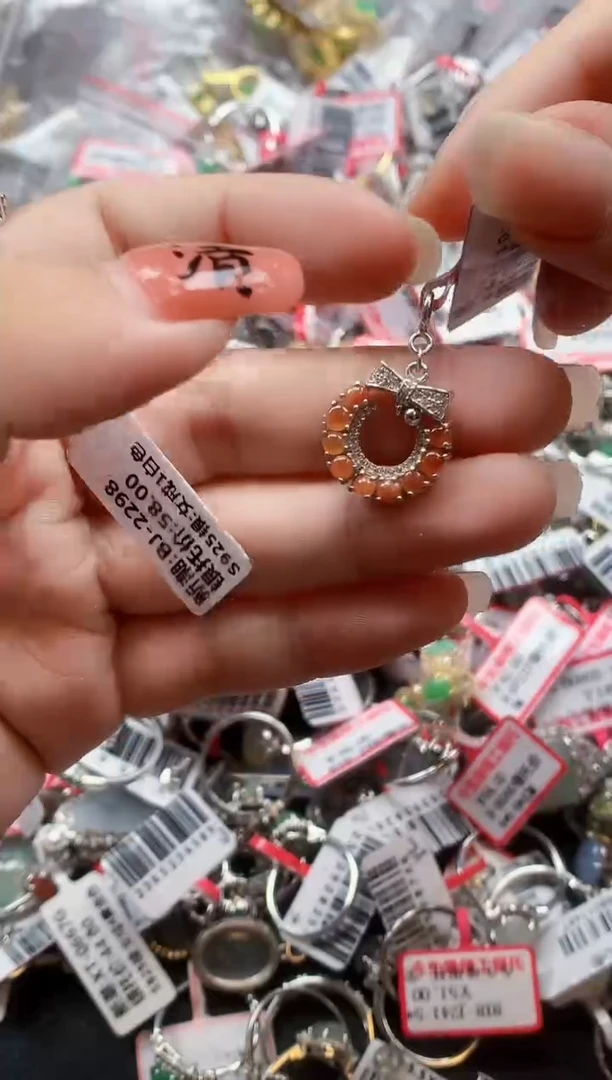 银S925镶嵌戒指翡翠天然A货缅甸翡翠