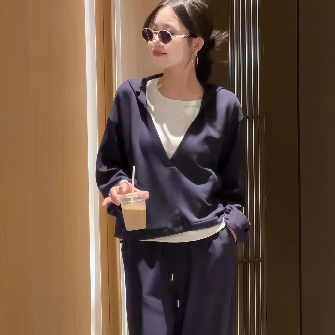 2025早秋连帽宽松显瘦气质高克重套装